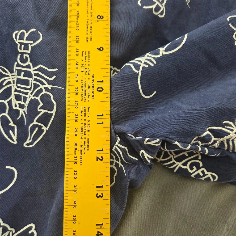 Tommy Hilfiger Men's 36 Navy Blue Lobster Print Preppy Shorts